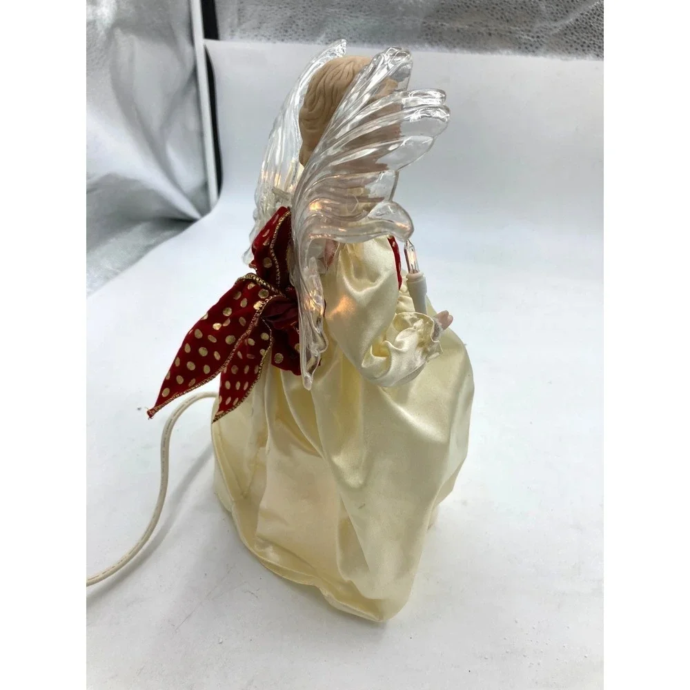 10 Light Animated Porcelain Angel Christmas Tree Top 11